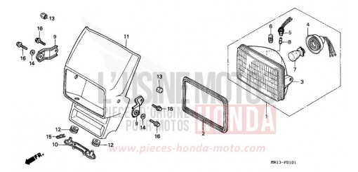HEADLIGHT (2) XR600RS de 1995